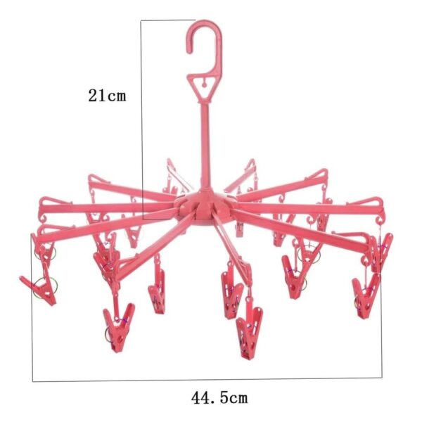 Foldable Clothes Drying Rack – 16 Clip Hanger for Delicates | Mini Bubbles